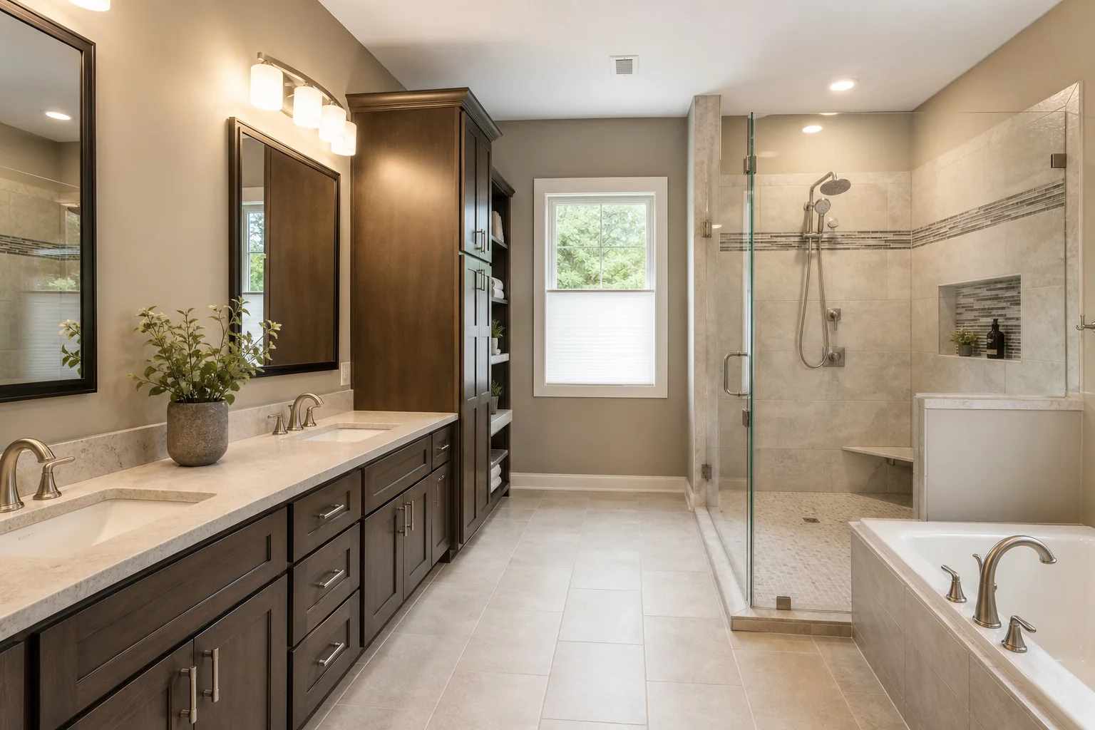 Finished bathroom remodeling project