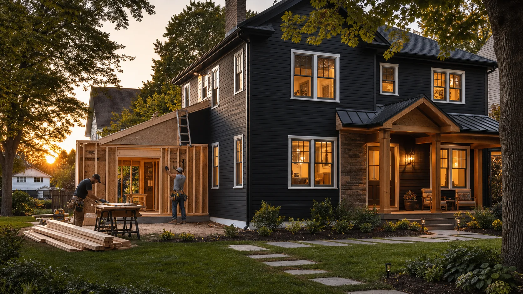 ION Construction home addition and exterior remodeling project